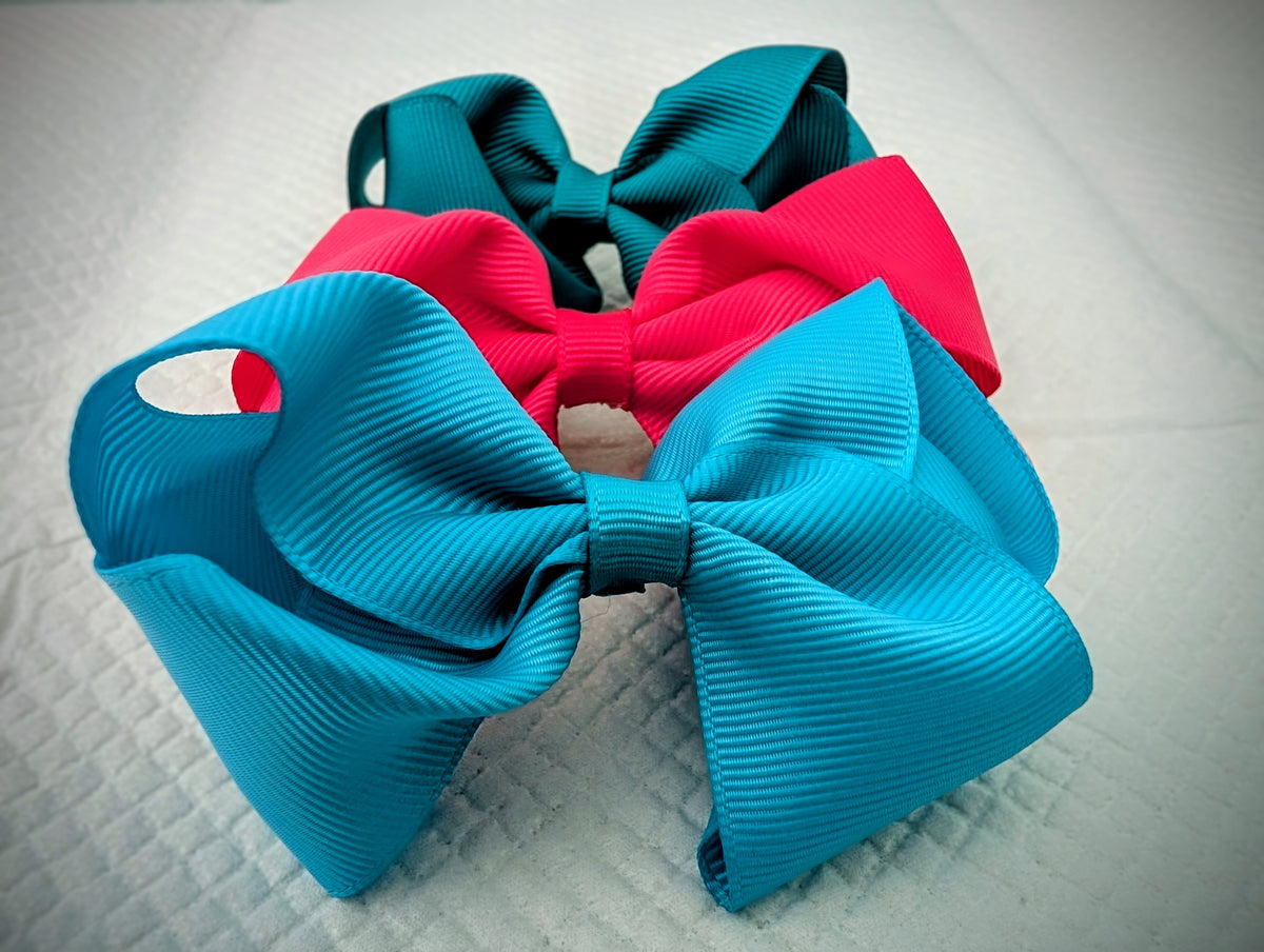 Solid Multi-Color Butterfly Hairbows (Medium 3-Pack)