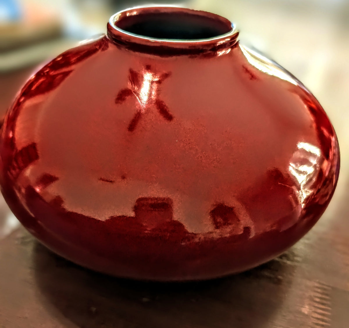 Burgundy Clay Pot