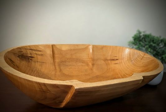 Oval Wooden Bowl