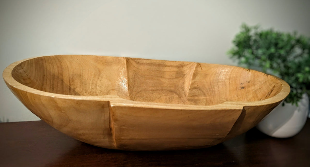 Oval Wooden Bowl